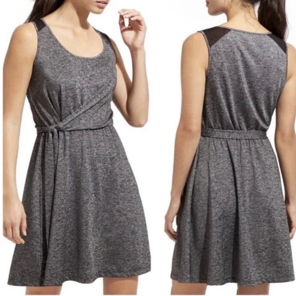 Athleta Faux Wrap Salt and Pepper Athletic Tank Dress, Size XSP - Picture 2 of 16